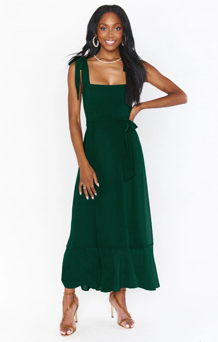 Isabelle Ryan | Ruffled Summer Dress With Lace-Up Detail For Women