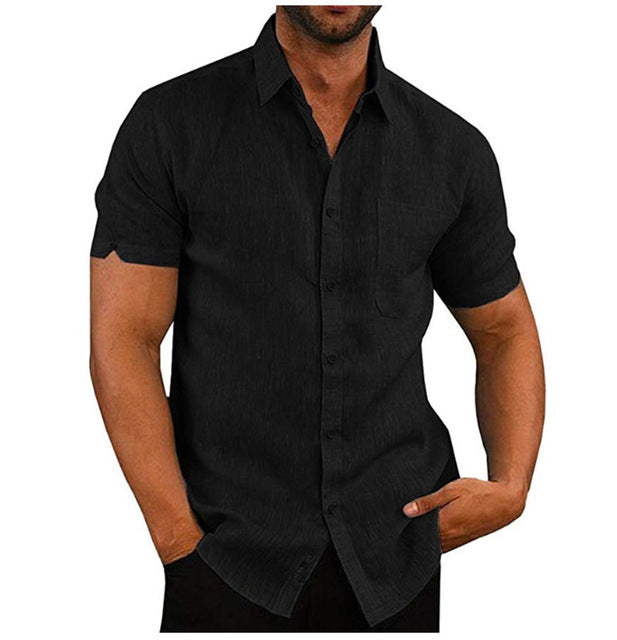 Ryan Sinclair | Short Sleeve Linen Shirt For Men
