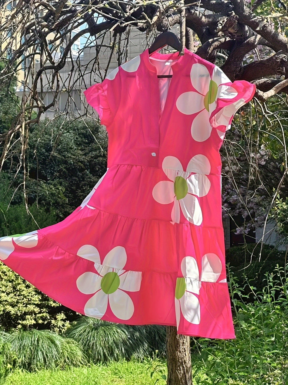 Aliza | Women’s Blooming Midi Dress with Curve-Cinching Fit
