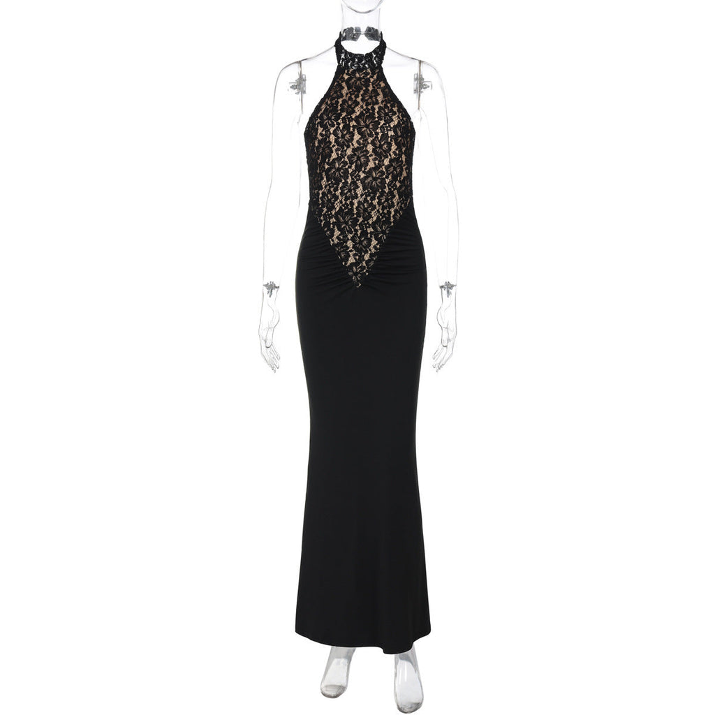 Evie Sharpe | Lace Halterneck Maxi Dress For Women