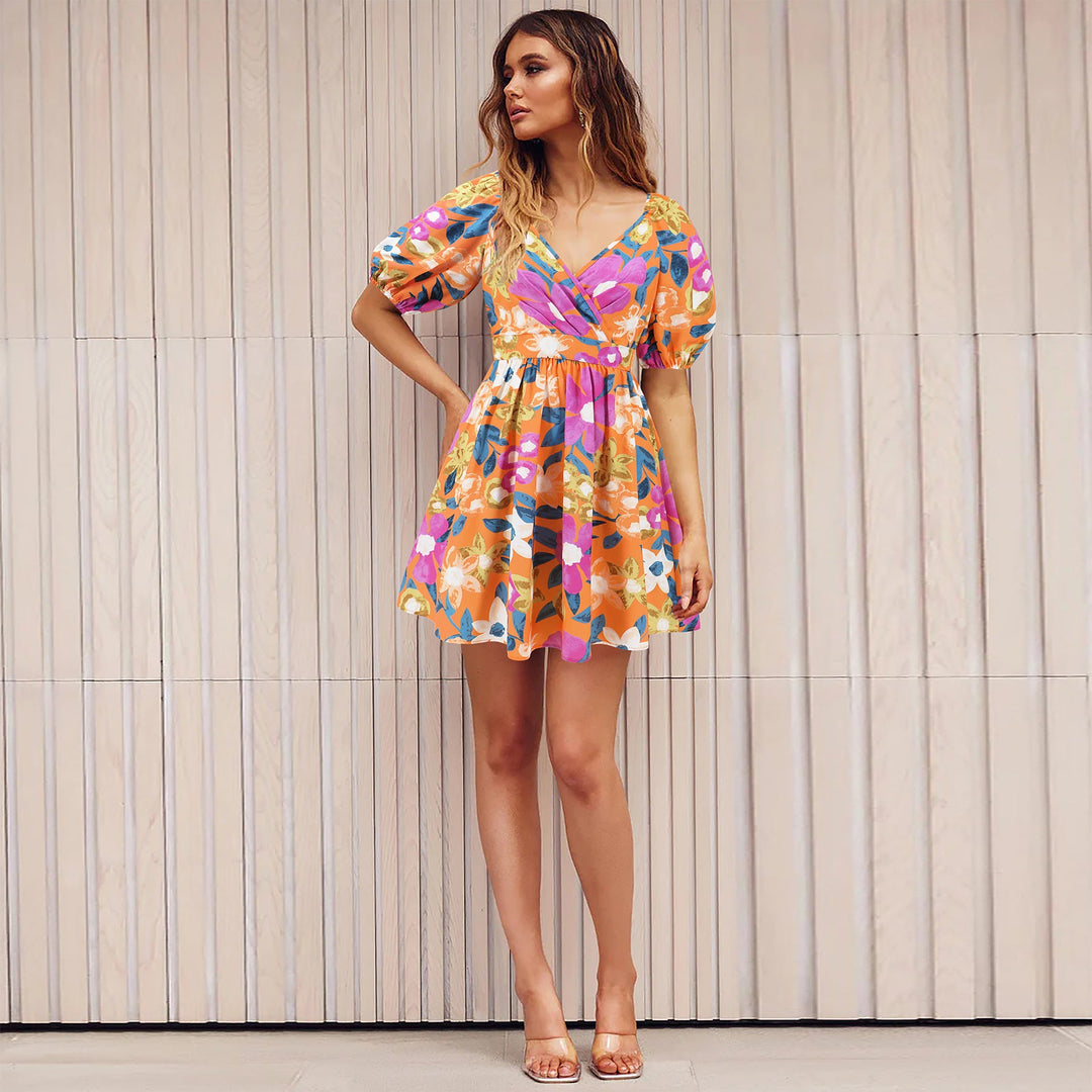 Lucy Parker | Floral V-Neck Summer Dress For Women