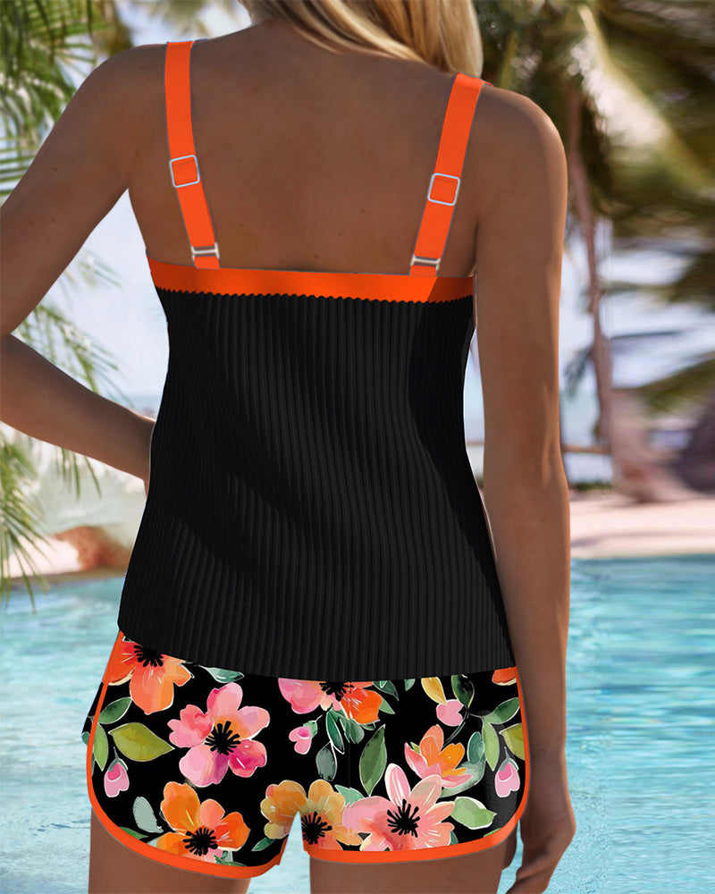 Madison | Women’s Tankini Set with Floral Shorts