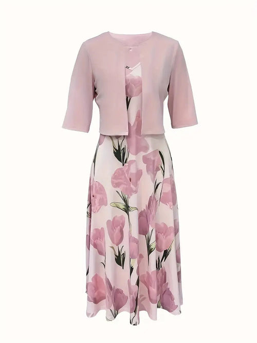 Adrianna | Women’s Floral Maxi Dress Set with Cardigan