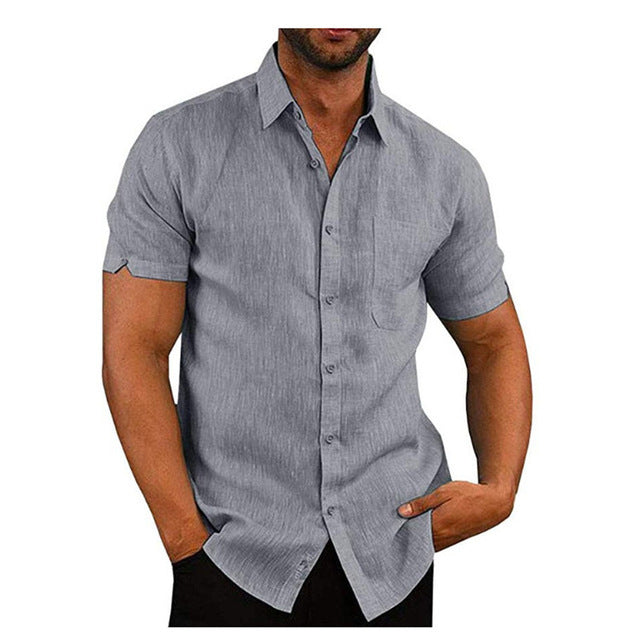 Ryan Sinclair | Short Sleeve Linen Shirt For Men