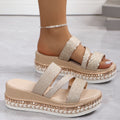 Ayala | Women’s Glitter Straps Sandals with Cushioned Sole