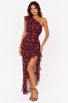 Alice Walker | Floral Ruffle Maxi Dress For Women