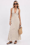 Amelia Clarke | Polka Dot Halter Summer Dress For Women