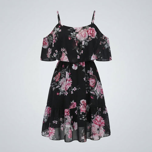 Amelia Hughes | Floral Ruffled Summer Dress For Women