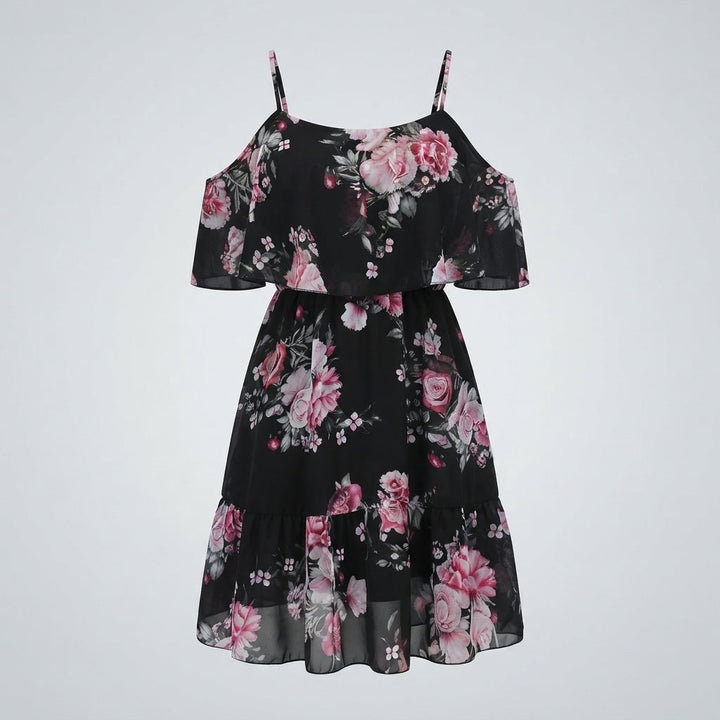 Amelia Hughes | Floral Ruffled Summer Dress For Women