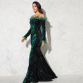 Amelia Sinclair | Off-Shoulder Sequin Mermaid Gown For Women