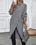 Artemis | Women’s Asymmetrical Tunic Sweater with Diagonal Hem