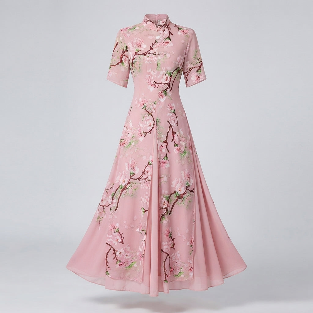 Ashleigh Williams | Floral Print Maxi Races Dress For Women