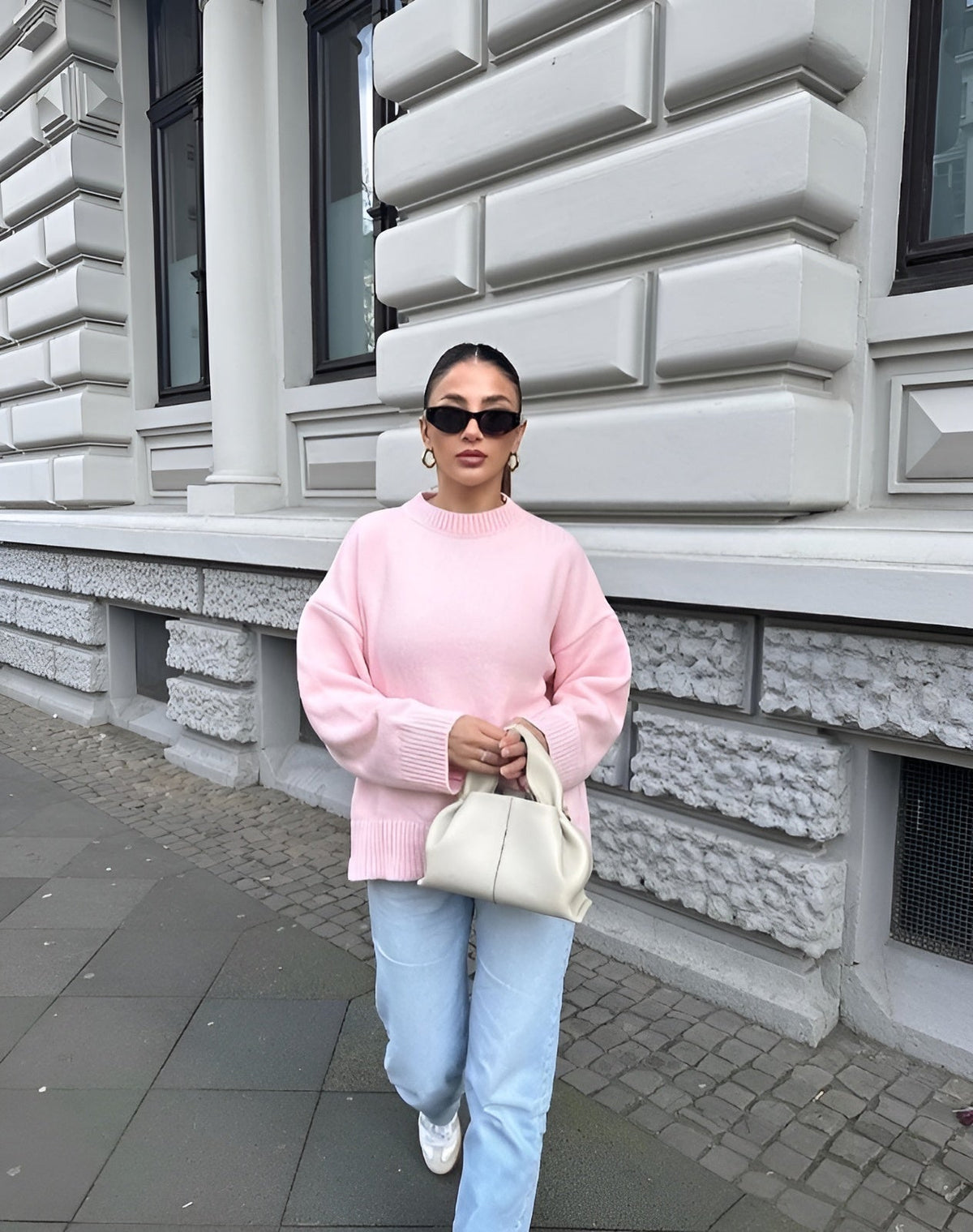 Astoria | Women’s Oversized Crew Neck Sweater with Ribbing