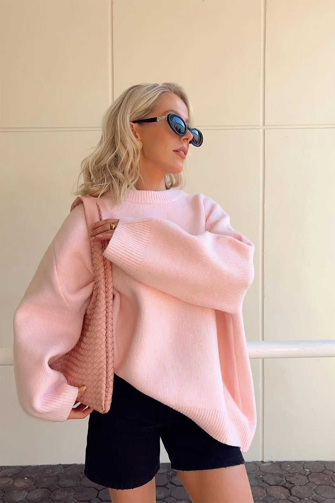 Astoria | Women’s Oversized Crew Neck Sweater with Ribbing