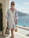 Astoria | Women’s Striped Kaftan Dress with V-Neck