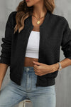 Astrid | Women's Quilted Zip Front Bomber Jacket