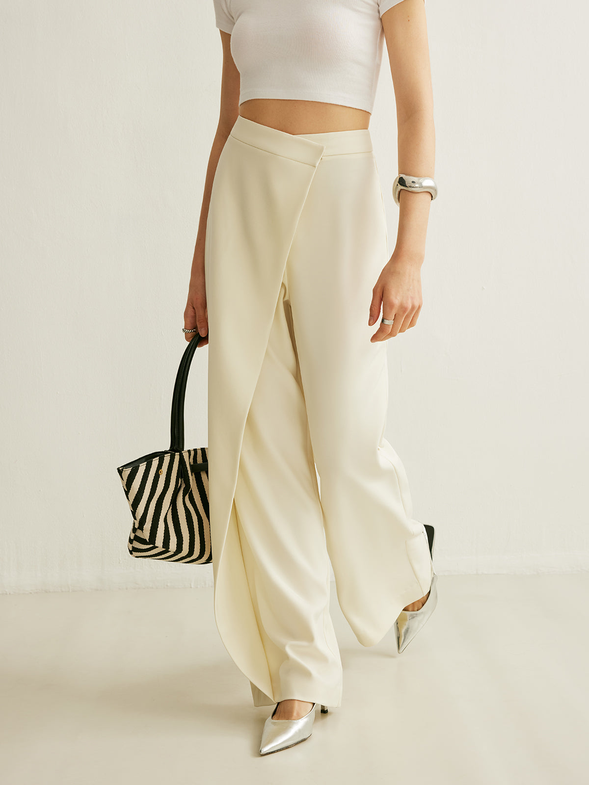 Harlow | Women’s High Waist Wide-Leg Trousers with Wrap