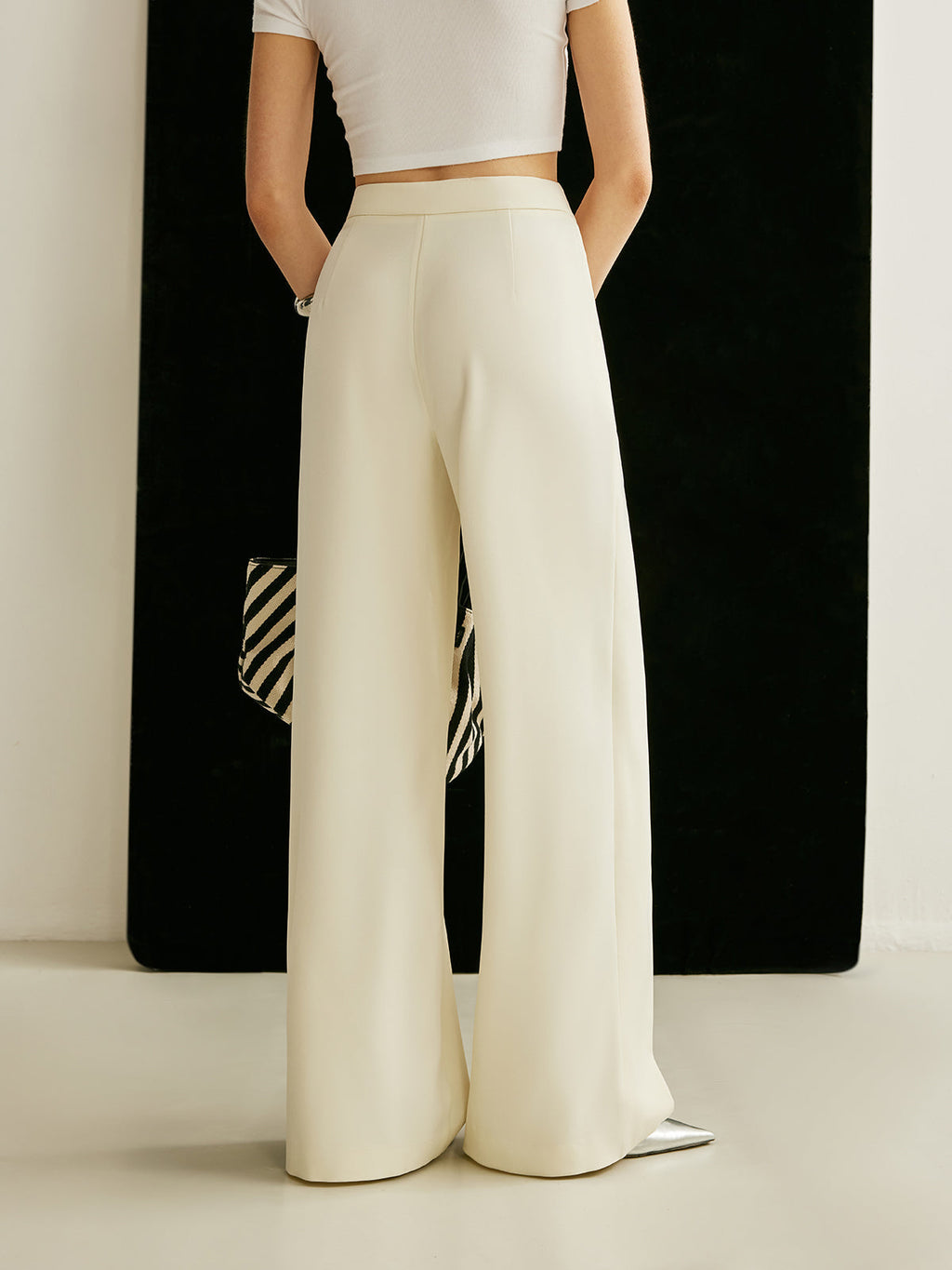 Harlow | Women’s High Waist Wide-Leg Trousers with Wrap