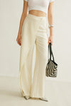 Harlow | Women's High Waist Wide Leg Trousers Asymmetric Wrap