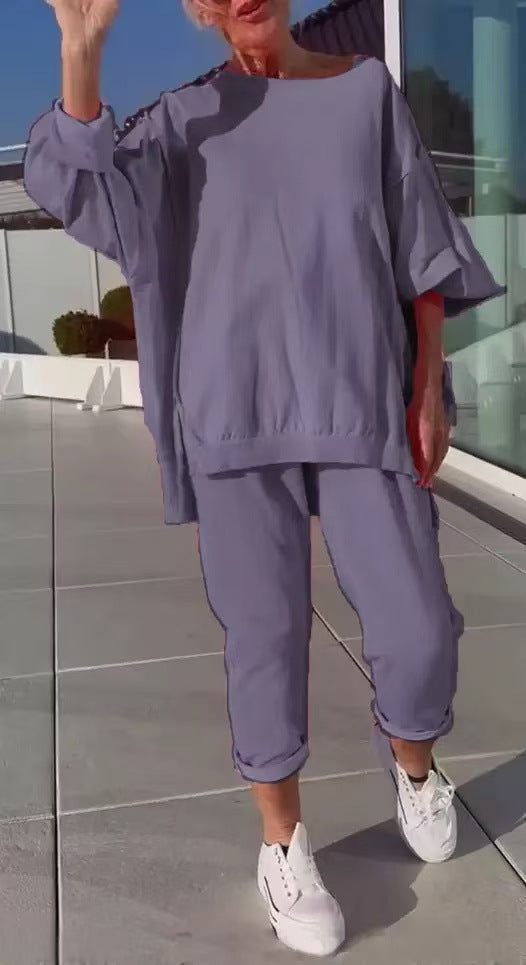 Gilda | Women’s Relaxed Loungewear Set with Draped Silhouette