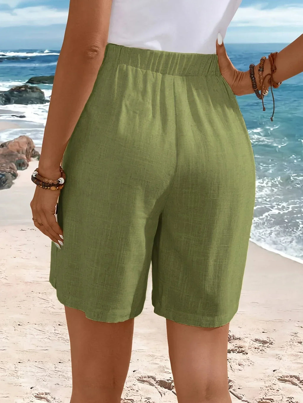 Whitney | Women’s Comfortable Shorts with Buttons