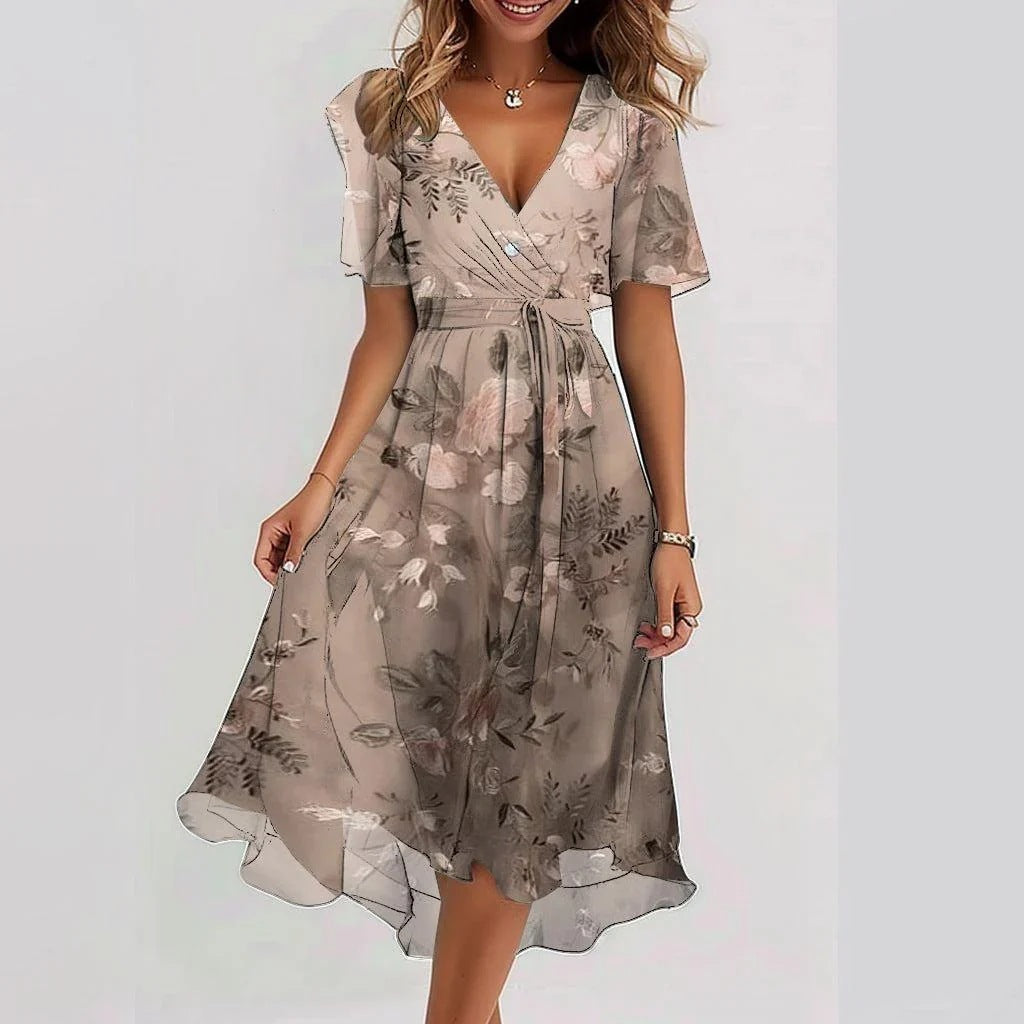 Connie | Women’s Elegant Summer Dress with Wrap