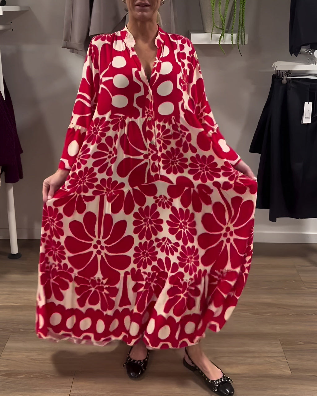 Marielle | Women’s Floral Maxi Dress with Fluid Movement