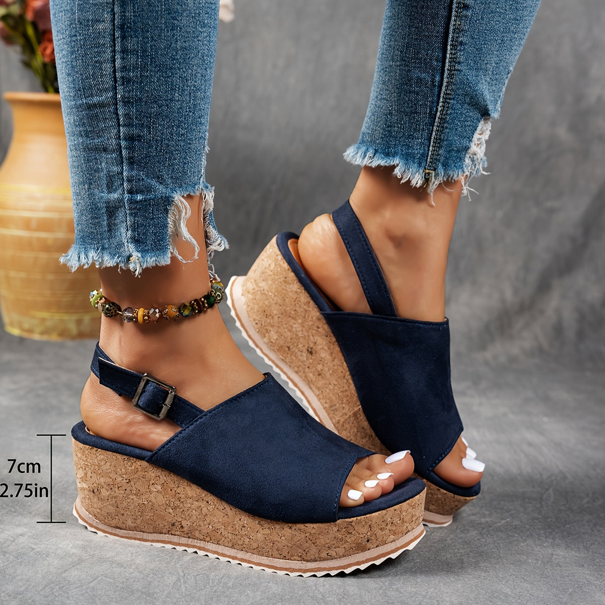 Luna | Women’s Leopard-Print Platform Sandals with Buckle