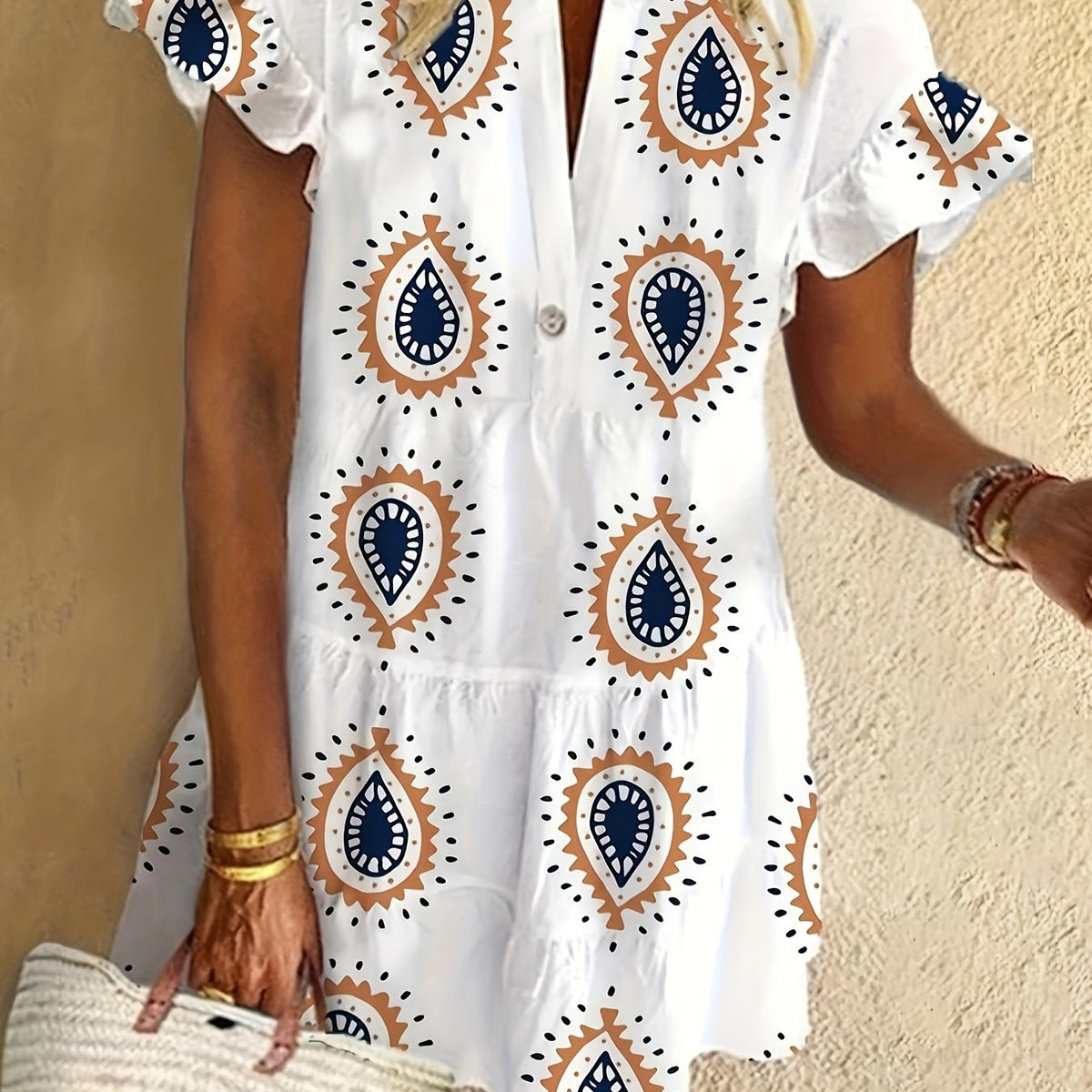 Edwina | Women’s Edwina Boho Midi Dress with Flow