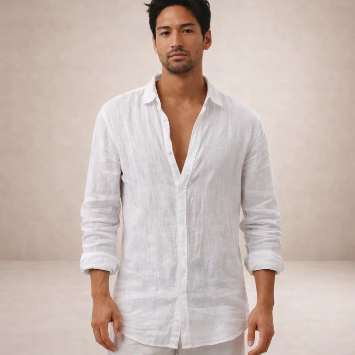 Ethan Bennett | Linen Button-Down Shirt For Men