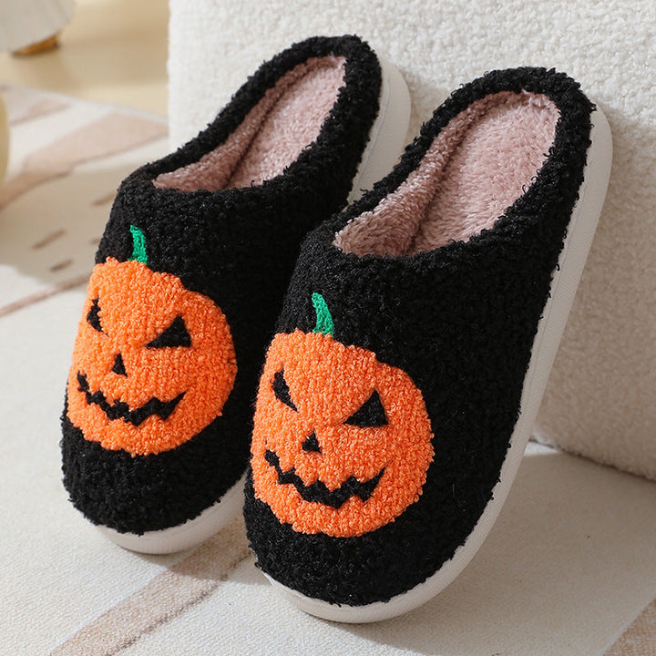 Midnight Bat | Pumpkin Halloween Slippers For Unisex