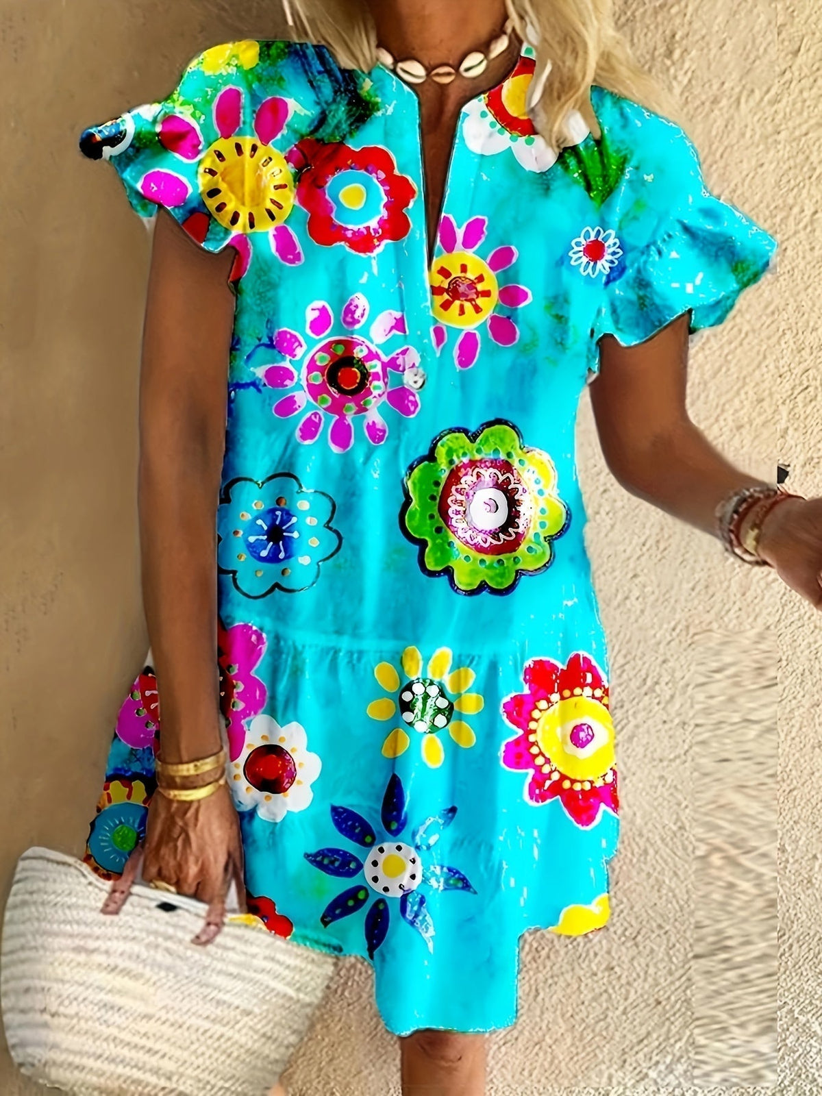 Tilly | Women’s Floral Maxi Dress with Draped Silhouette