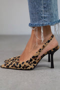 Melanie | Women’s Leopard Print Heels with Pointed Toe