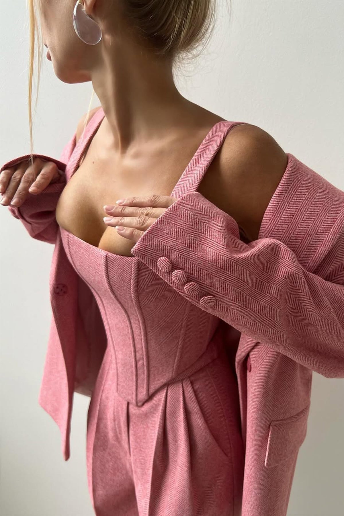 Bellamy | Women’s Three Piece Suit with Herringbone Weave