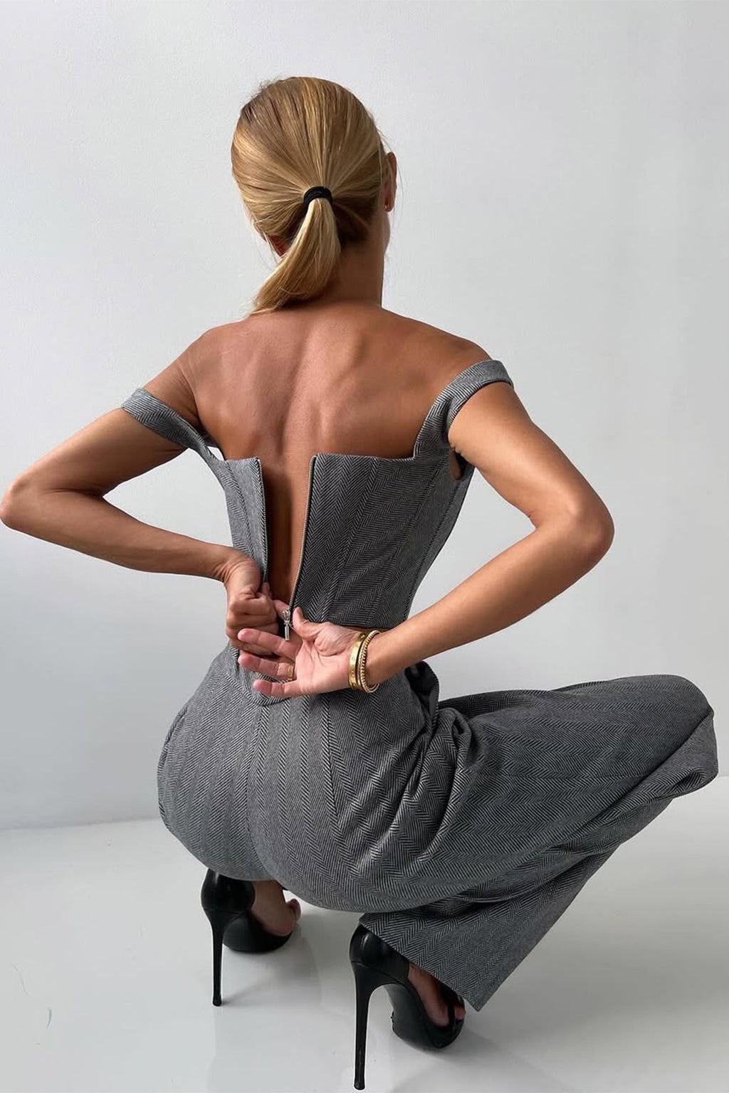 Bellamy | Women’s Three Piece Suit with Herringbone Weave
