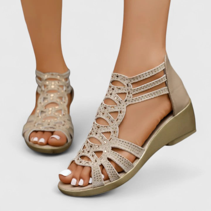 Bellerose | Women’s Strappy Sandals with Embellished Detailing