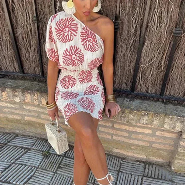 Bernadina | Women’s Casual Short Dress with Midsection Smoothing