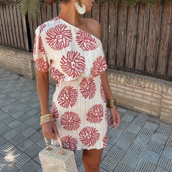 Bernadina | Women’s Casual Short Dress with Midsection Smoothing