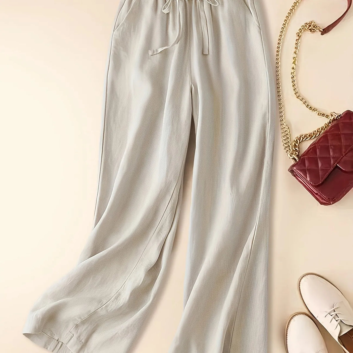 Cherry | Women’s Relaxed Drawstring Pants with Adjustable Waist