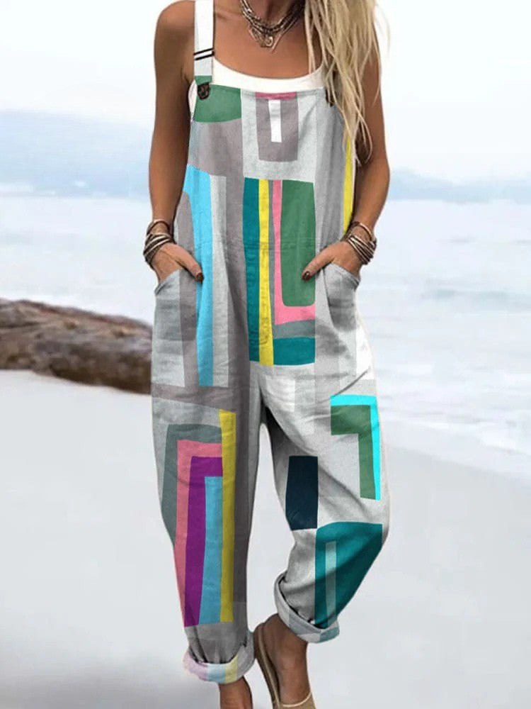 Elena | Women’s Block Party Jumpsuit with Colour Blocking