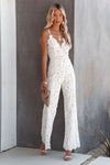 Bianca | Women's V Neck Wide Leg Jumpsuit