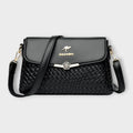 Clara | Women’s Woven Crossbody Bag with Flap Closure