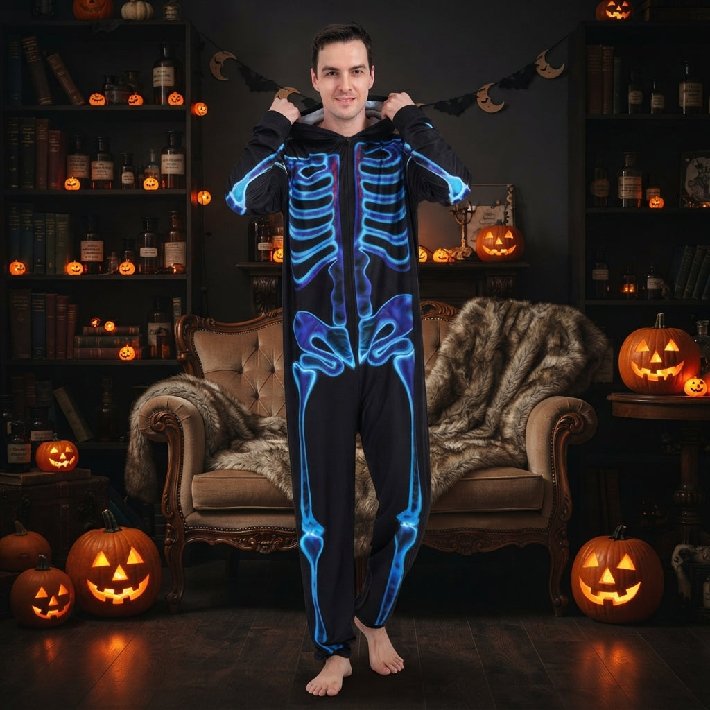 Count Midnight | Skeleton Halloween Pyjamas For Unisex