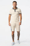 Brayden Foley | Textured Polo Shorts Set For Men