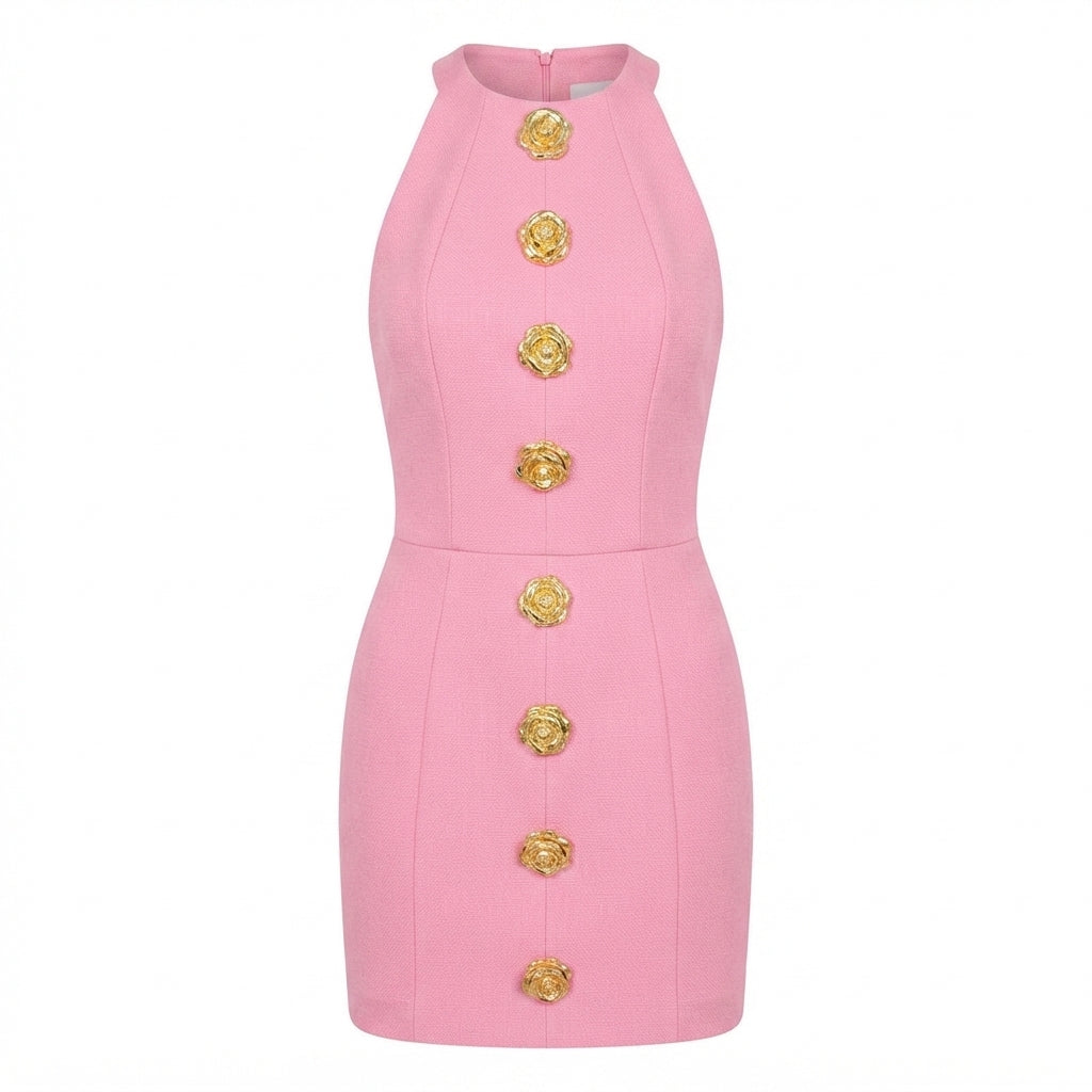 Bridie Nash | Rose Button Cocktail Dress For Women