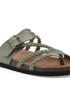 Bronte | Women's Braided Buckle Flat Sandals