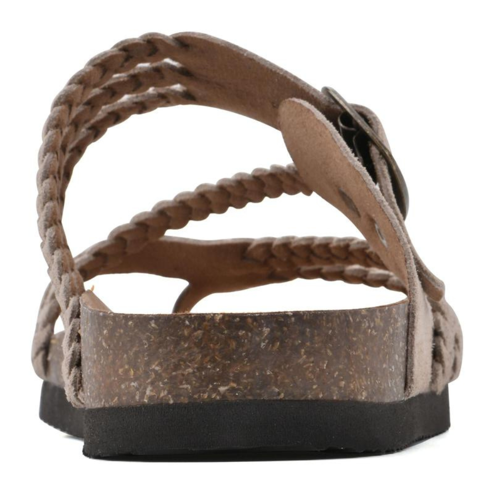 Bronte | Women’s Braided Buckle Sandals with Cork Footbed