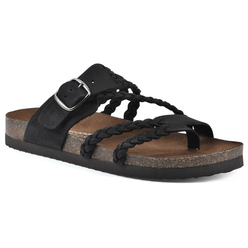Bronte | Women’s Braided Buckle Sandals with Cork Footbed