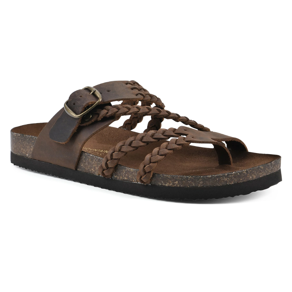 Bronte | Women’s Braided Buckle Sandals with Cork Footbed