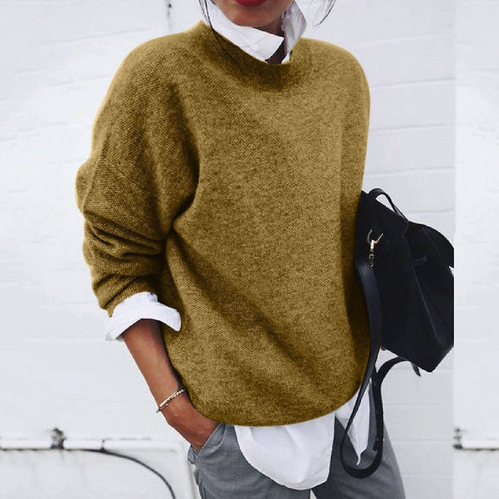 Bronwyn | Women’s Round Neck Sweater with Oversized Fit